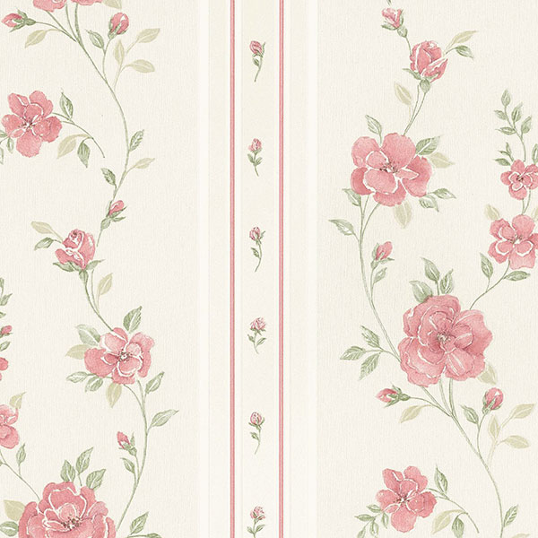 Patton Wallcoverings MD29443 Silk Impressions 2 In Register Rose Stripe Wallpaper